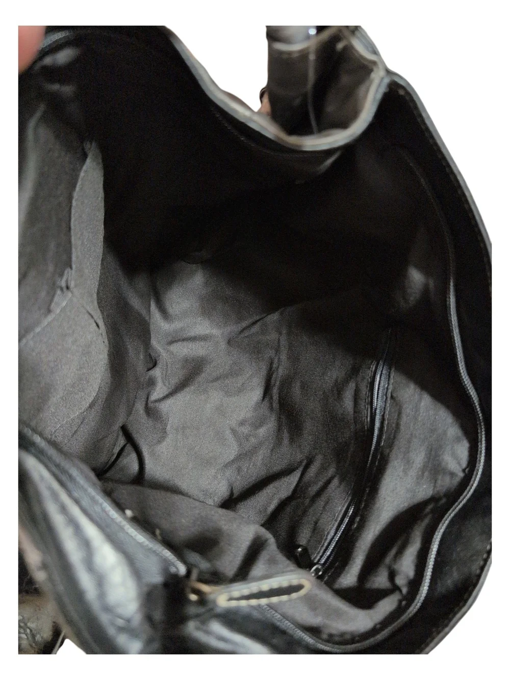 Stylish Two-Tone Black and Gray Women’s Hobo Bag